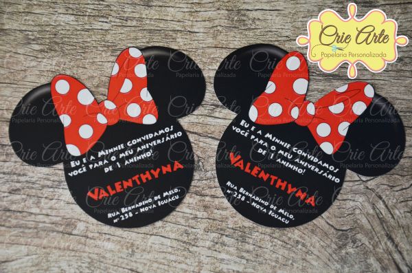 Convite Minnie (c/ recorte especial)