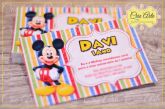 Convite Mickey 12x8